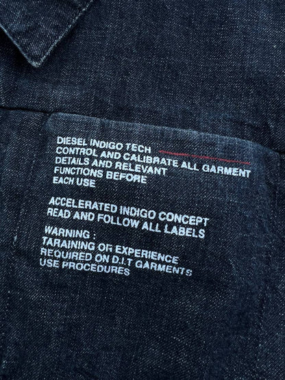 Vintage Diesel Indigo Tech Denim Overshirt Jacket