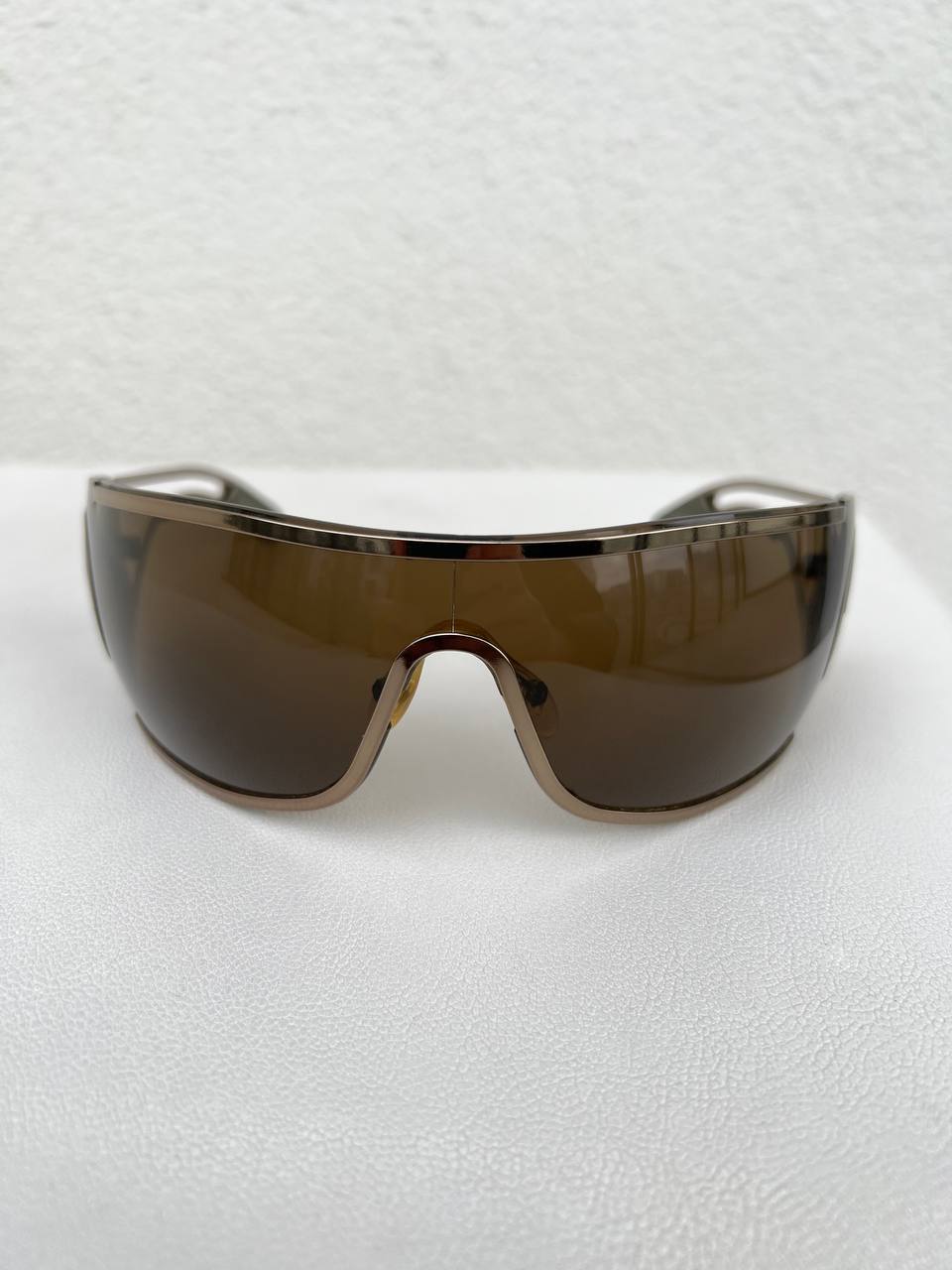 Vintage Gucci Gold Mask Shield Sunglasses GG 2800