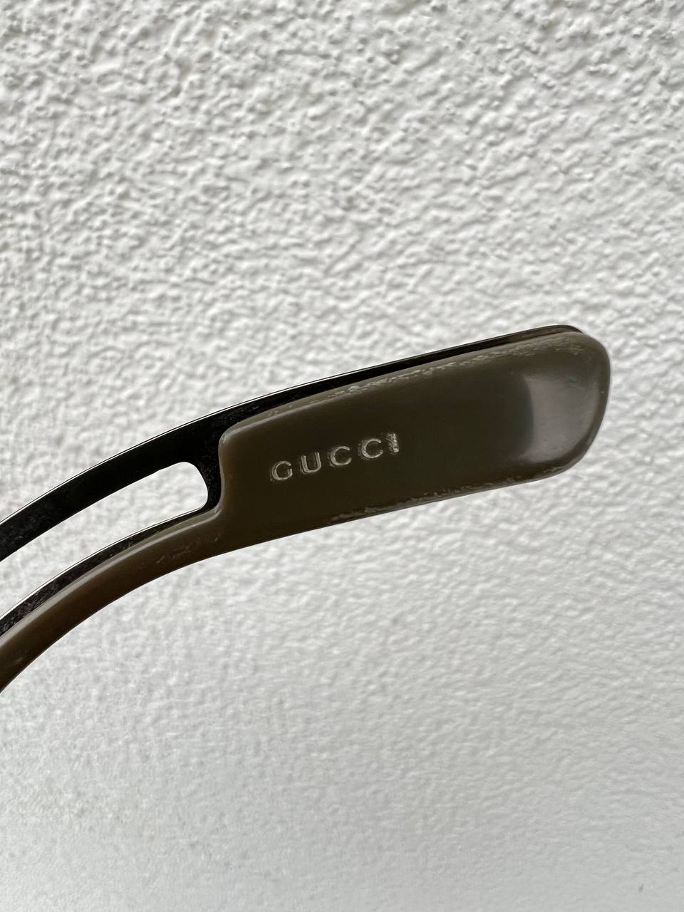 Vintage Gucci Gold Mask Shield Sunglasses GG 2800