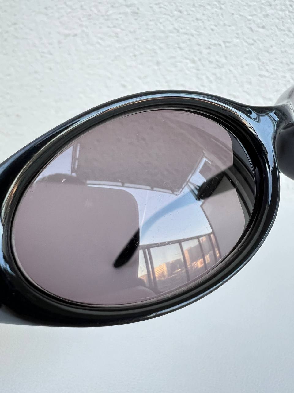 Vintage Gucci Sunglasses Oval Moda Black