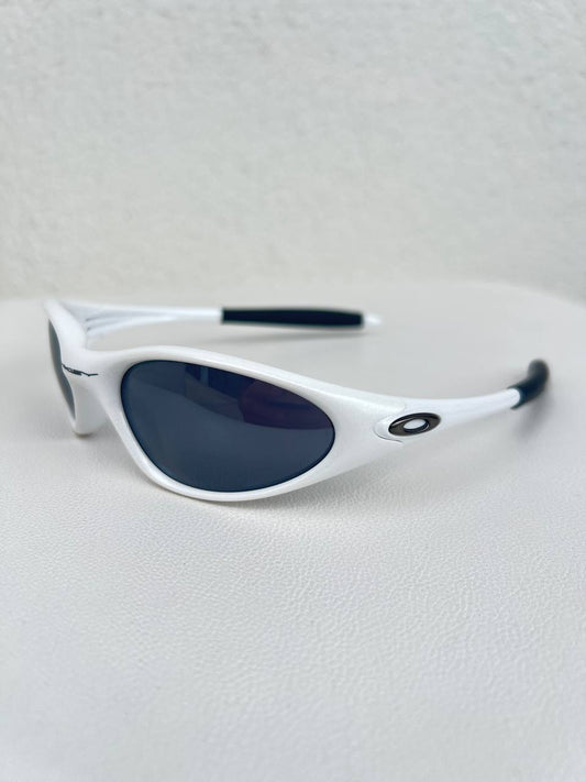 00s Vintage Oakley Minute 1.0 Gen 2 Pearl White Black Iridium Sunglasses