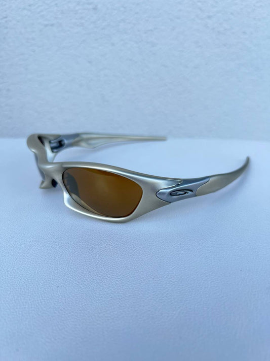 00s Vintage Oakley Valve Sunglasses FMJ Platinum Gold Iridium