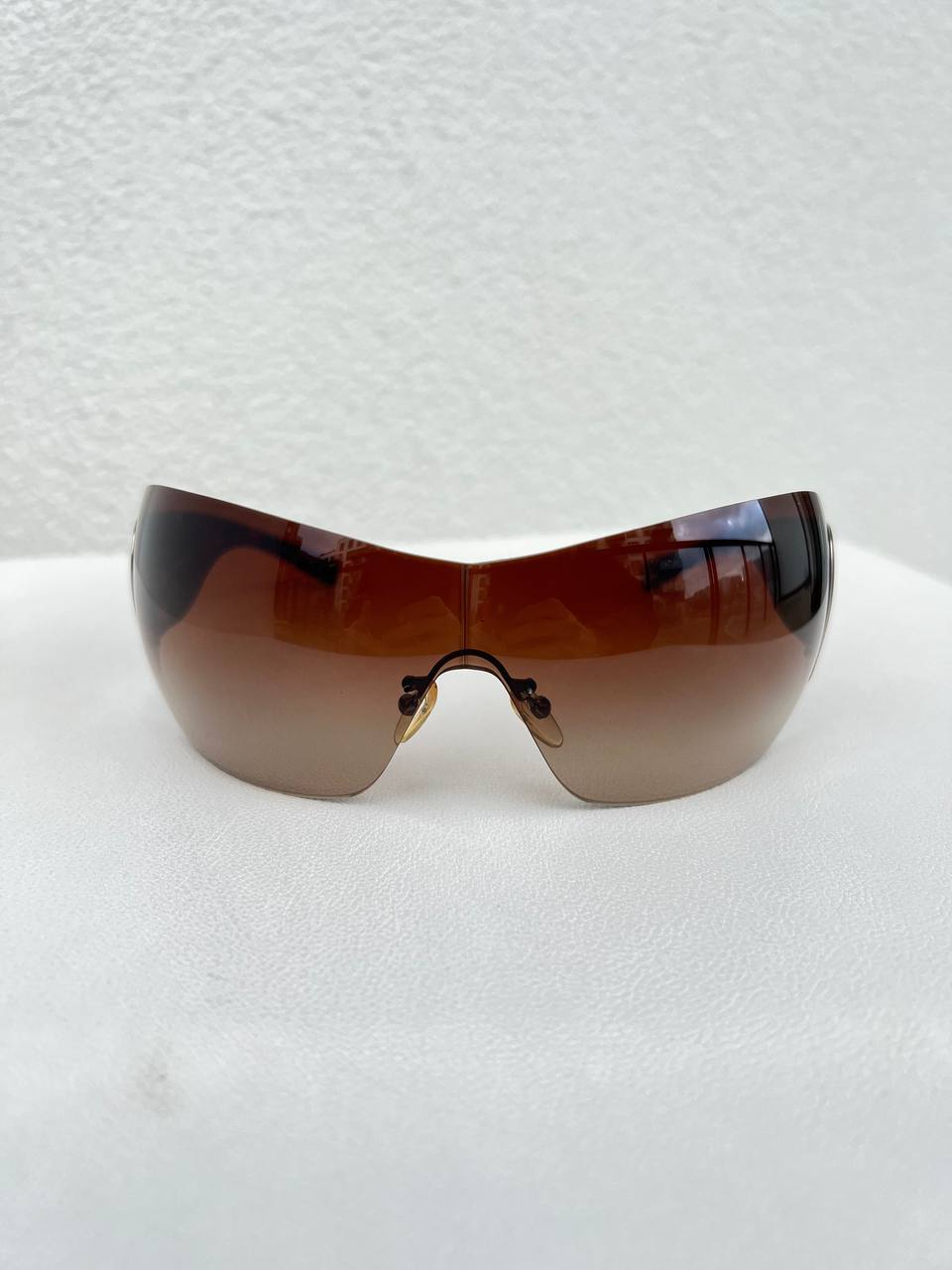 Vintage Prada Flame Mask Sunglasses Brown Tortoise