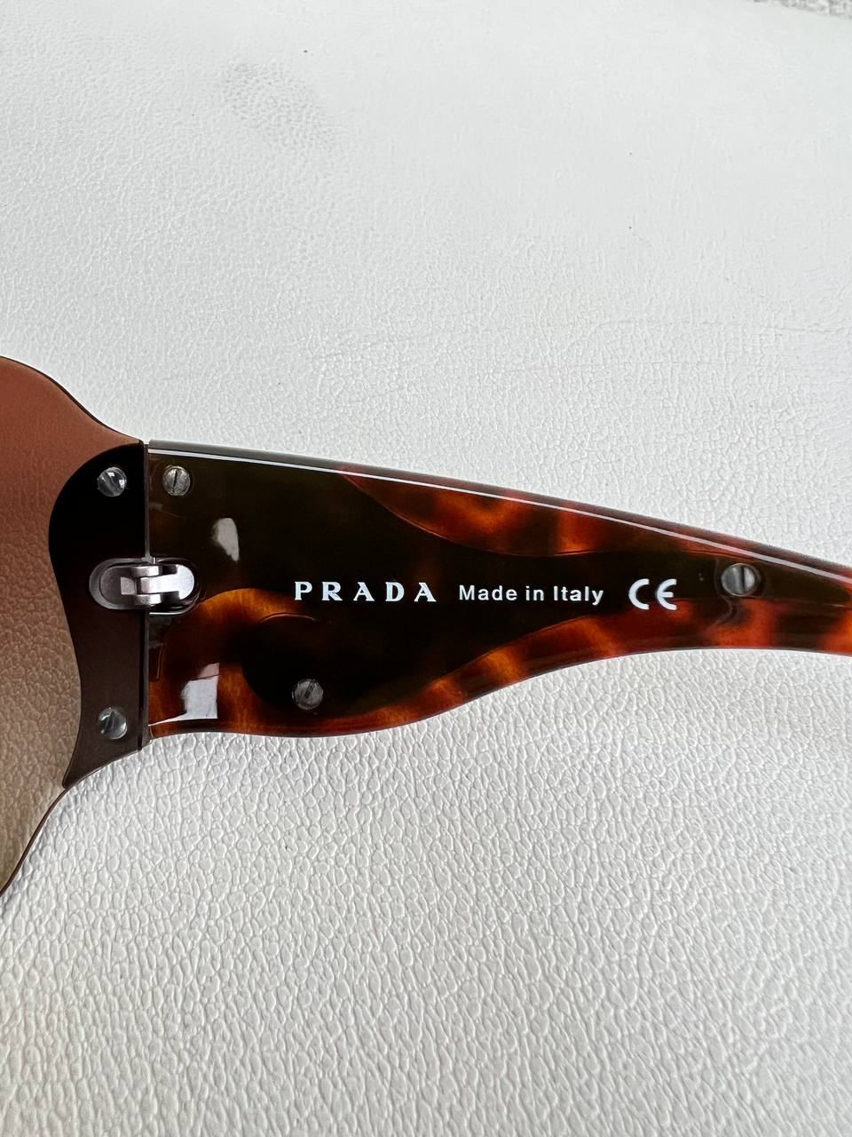 Vintage Prada Flame Mask Sunglasses Brown Tortoise