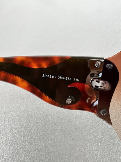 Vintage Prada Flame Mask Sunglasses Brown Tortoise