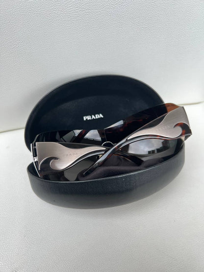 Vintage Prada Flame Mask Sunglasses Brown Tortoise