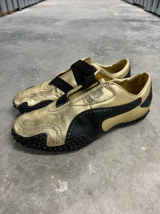 2000s Vintage Puma Mostro Gold Brogue
